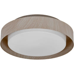 Plafonnier orbis madrid 290mm, couleur bois, culot E27, peut être équipé d'une ampoule connectée, haute qualité, design moderne, boîtier en métal,