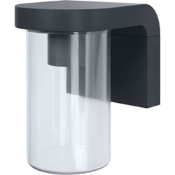 Applique extérieure E27 verre clair, design moderne en aluminium gris foncé, protection IP44, antichoc IK03, applique pour terrasse et balcon - Osram