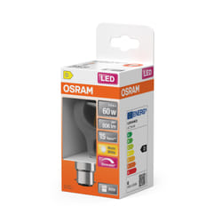 Osram Lampe Led Superstar Forme D'Ampoule A60 Filament Dimmable, 2700 K Blanc Chaud, 5,9 W, B22d, Claire, 806 Lm, Pour Plafonniers Et Lampadaires, 15 000 H
