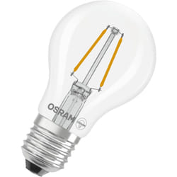 Lampe led Osram forme étoile filament A25, 2700 k blanc chaud, 1,8 w, E27, transparente, 250 lm, 15 000 h, pour plafonniers, éclairage général
