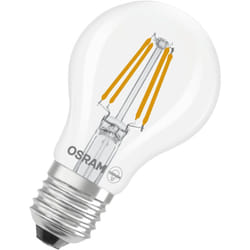 Lampe led Osram forme étoile filament A40, 2700 k blanc chaud, 3,4 w, E27, transparente, 470 lm, 15 000 h, pour plafonniers et lampadaires, salon