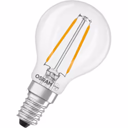 La lampe LED OSRAM Star, en forme de mini-sphère avec filament P15, impressionne par sa puissance de 1 watt et ses 136 lumens ...