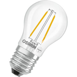 Lampe led Osram Star Globe P25 Filament, 2700 k blanc chaud, 1,8 w, E27, transparente, 250 lm, pour lampes de table, lampes décoratives, éclairage