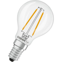 Lampe led Osram Star Globe P25 Filament, 2700 k blanc chaud, 1,8 w, E14, transparente, 250 lm, pour lampes de table, lampes décoratives, éclairage