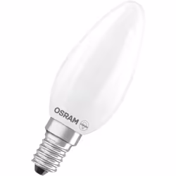 L'ampoule LED OSRAM Star en forme de bougie avec filament B40 délivre 3,4 watts et 470 lumens de blanc chaud 2700 K pour un é ...