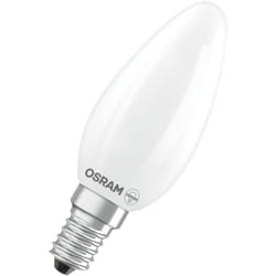 Lampe led Osram forme étoile bougie B40 filament, 4000 k blanc froid, 3,4 w, E14, mate, 470 lm, 15 000 h, pour lustres, lieux de travail, non