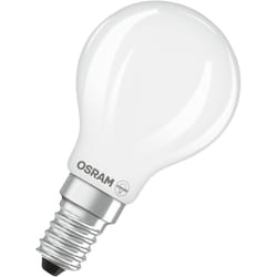 Lampe led Osram Star Globe P40 Filament, 2700 k blanc chaud, 3,4 w, E14, dépolie, 470 lm, pour lampes de table et suspensions, non éblouissante, 15
