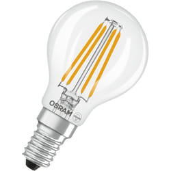 Lampe led Osram Star Globe P40 Filament, 2700 k blanc chaud, 3,4 w, E14, transparente, 470 lm, pour lampes de table et suspensions, salon, 15 000 h