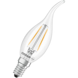 Osram - Lampe led Star Windstoß BA25 Filament, 2700 k blanc chaud, 1,8 w, E14, transparente, 250 lm, 15 000 h, pour lustres, luminaires décoratifs