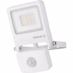 Ce projecteur LED OSRAM ENDURA FLOOD PC 10 W avec capteur, de couleur blanche, offre une lumière chaude de 3000 K. Son élégan ...