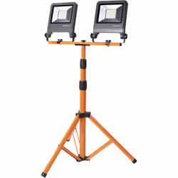 OSRAM Lampe de travail LED Trépied 2x50W 840, 4000K blanc froid, 9000 lm, IP65, réglable en hauteur 1,8m, 360°