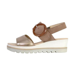 Sandales Compensées Cuir Gabor Satin Met
