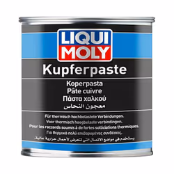 Pâte graisse cuivre 500ml Liqui moly Lubrifie, sépare et protège contre la corrosion les composants soumis à de fortes sollic ...