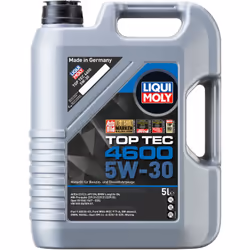 Huile moteur antifriction moderne haut de gamme TOP TEC 4600 5W30 5L Liqui Moly Pourquoi utiliser l’huile moteur TOP TEC 4600 ...