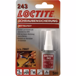Filetées Résistance moyen Loctite 243 • Pour verrouiller et sceller les raccords filetés qui doivent être enlevés avec des ou ...