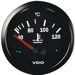 Manometre Temperature eau - fond noir - Diametr...