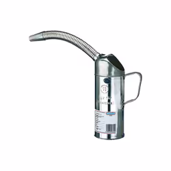 Godet de mesure à couvercle bec flexible, Volume : 1,0 l - Récipient en fer blanc - Flexible d'écoulement métallique - Bord d ...