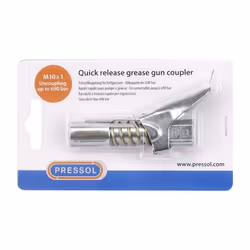Agrafe de graissage rapide, filetage femelle M10x100, 4 mors en acier trempé pour positionnement stable sur le graisseur