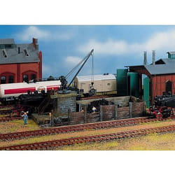 Modélisme - FALLER - Petit chargeur de charbon - Grue de chargement pivotante - Wagons à charbon