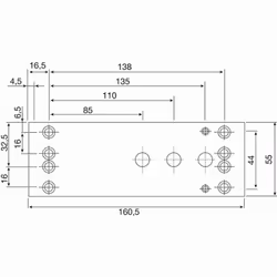 Plaque de montage pour TS3000 GEZE - Argent - 011230