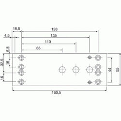 Plaque de montage pour TS3000 GEZE - Argent - 011230