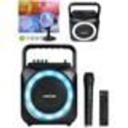 ENCEINTE SONO PORTABLE PRO PARTY KARAOKE LED RGB BLUETOOTH USB RADIO FM + MICRO MAIN SANS FIL + TELECOMMANDE + JEUX DE LUMIERE RGB