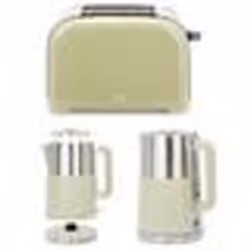 Bouilloire Inox rétro 17L vert INOX Sans Fil 2200W Arrêt automatique INOX + Grille-pain rétro vert 850W 2 FENTES