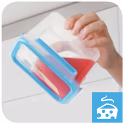 Tefal K30211 Rectangulaire Boîte 0,55 L Bleu, Transparent 1 pièce(s)