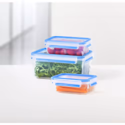 Tefal K30216 Carré Boîte 0,25 L Bleu, Transparent 1 pièce(s)
