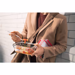 Tefal MasterSeal N1040810 boîte hermétique alimentaire Rectangulaire 0,85 L Transparent, Rouge 1 pièce(s)