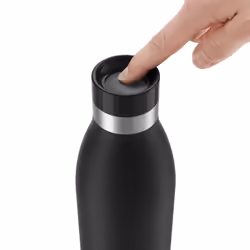 Tefal Bludrop Basic N3110910 gourde Utilisation quotidienne, Randonnée, Sports 700 ml Acier inoxydable Noir, Acier inoxydable