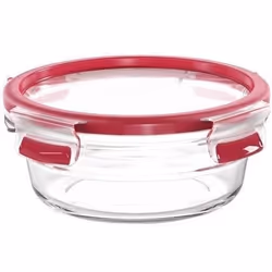 Boite de conservation ronde - TEFAL - Verre - Masterseal fresh - 0.6 L - Couvercle en plastique et joint silicone