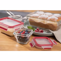 Tefal MasterSeal N1040510 boîte hermétique alimentaire Rectangulaire 0,45 L Transparent, Rouge 1 pièce(s)