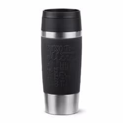 Tefal Travel Mug Classic N2020210, Noir, Acier inoxydable, Silicone, Acier inoxydable, Polypropylène (PP), 4 h, 8 h
