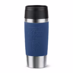 Tefal Travel Mug Classic N2020310, Noir, Bleu, Acier inoxydable, Silicone, Acier inoxydable, Polypropylène (PP), 4 h, 8 h