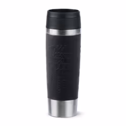 Tefal Travel Mug Classic N2022010, Noir, Acier inoxydable, Polypropylène, Acier inoxydable, Polypropylène (PP), 4 h, 8 h