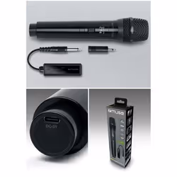 Microphone sans-fil (RF) SONO unidirectionnelle cardioïde - Jack 6.35 mm - Adaptateur Jack 3.5 mm