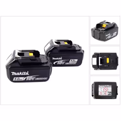 Contenu de la livraison: - 2x Makita Batteries BL 1850 B 5 Ah - 18 V Description du produit: La batterie Makita BL 1850 B ave ...