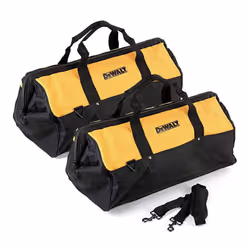 Lot de deux sac à outils Dewalt pour transporter aisément vos outils sur chantier Ce sac de rangement Dewalt est très utile s ...