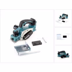 Contenu de la livraison: - Makita DKP 180 Rabot sans fil - Guide parallèle - Clé hexagonale - Gabarit de réglage des lames -  ...