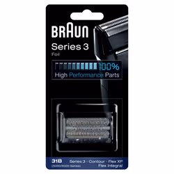 Braun Series 3 31B, Tête de rasage, 1 tête(s), Noir, Braun 5414, 5417, 5427, 5443, 5444, 5446, 10 g, 23 mm