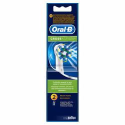 Oral-B CrossAction Brush Heads 2 pièce(s) Bleu, Blanc