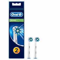 Oral-B CrossAction Brush Heads 2 pièce(s) Bleu, Blanc