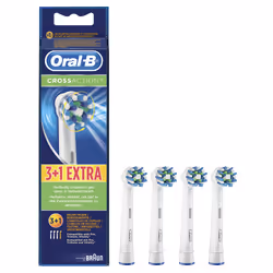 Oral-B CrossAction 80250705, 4 pièce(s), Bleu, Blanc, Allemagne, alle Oral-B elektrische tandenborstels, behalve Oral-B Pulso ...