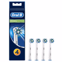 Oral-B CrossAction 80250705 tête de brosses 4 pièce(s) Bleu, Blanc