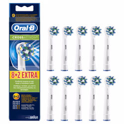 Oral-B CrossAction 80250712, 10 pièce(s), Bleu, Vert, Blanc, Allemagne, alle Oral-B elektrische tandenborstels, behalve Oral- ...