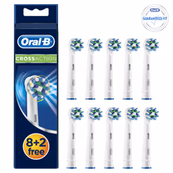Oral-B CrossAction 80250712 tête de brosses 10 pièce(s) Bleu, Vert, Blanc