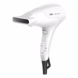Braun Satin Hair 1 PowerPerfection HD180, Blanc, Plastique, Orifice de suspension, 1,8 m, 1800 W, 220 - 240 V