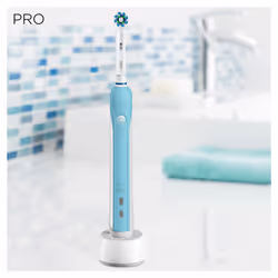 Oral-B PRO 700 CrossAction Adulte Brosse à dents rotative oscillante Bleu, Blanc - Vue supplémentaire 4