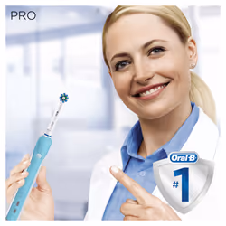 Oral-B PRO 700 CrossAction Adulte Brosse à dents rotative oscillante Bleu, Blanc - Vue supplémentaire 6
